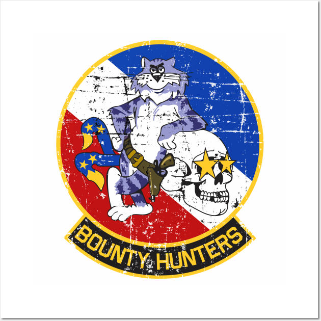 Grumman F-14 Tomcat - Bounty Hunters - Grunge Style Wall Art by TomcatGypsy